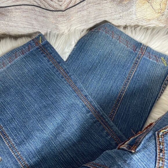 Antik Denim Boho Flare Leg Topstitched Mid-Rise Jeans Sz 28 - Picture 2 of 10